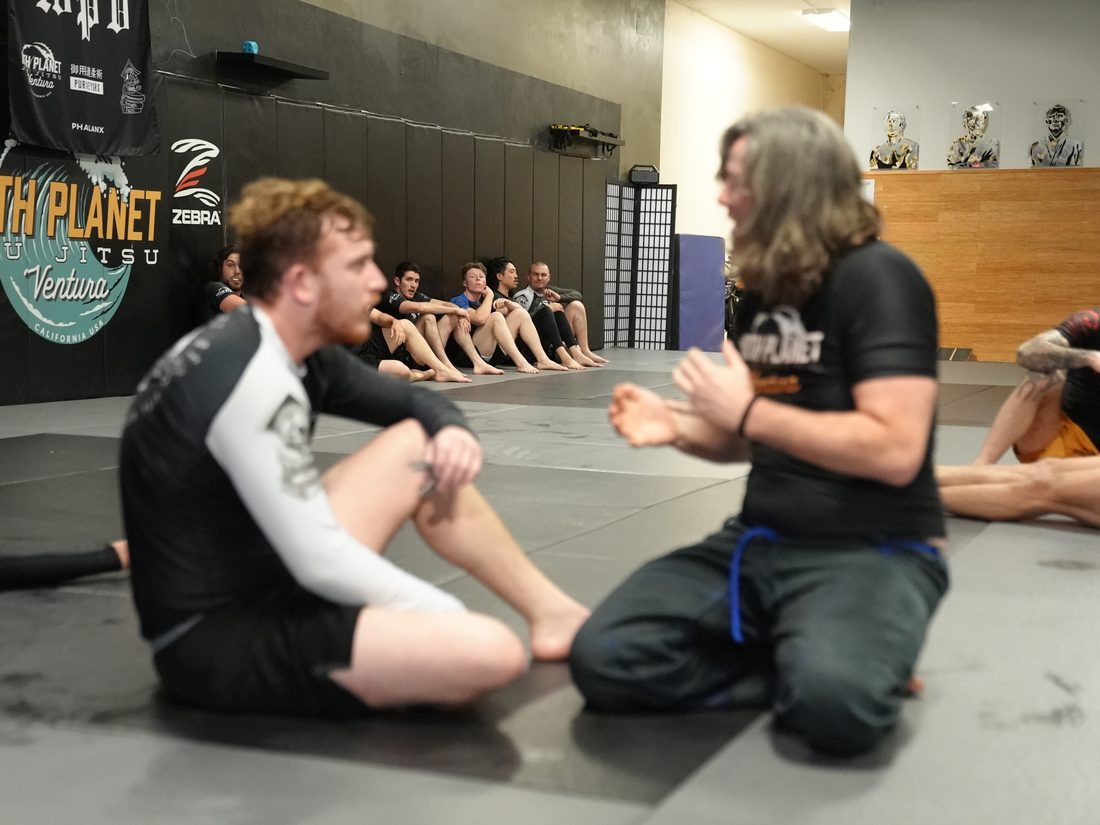Coaching before class at 10th Planet Ventura