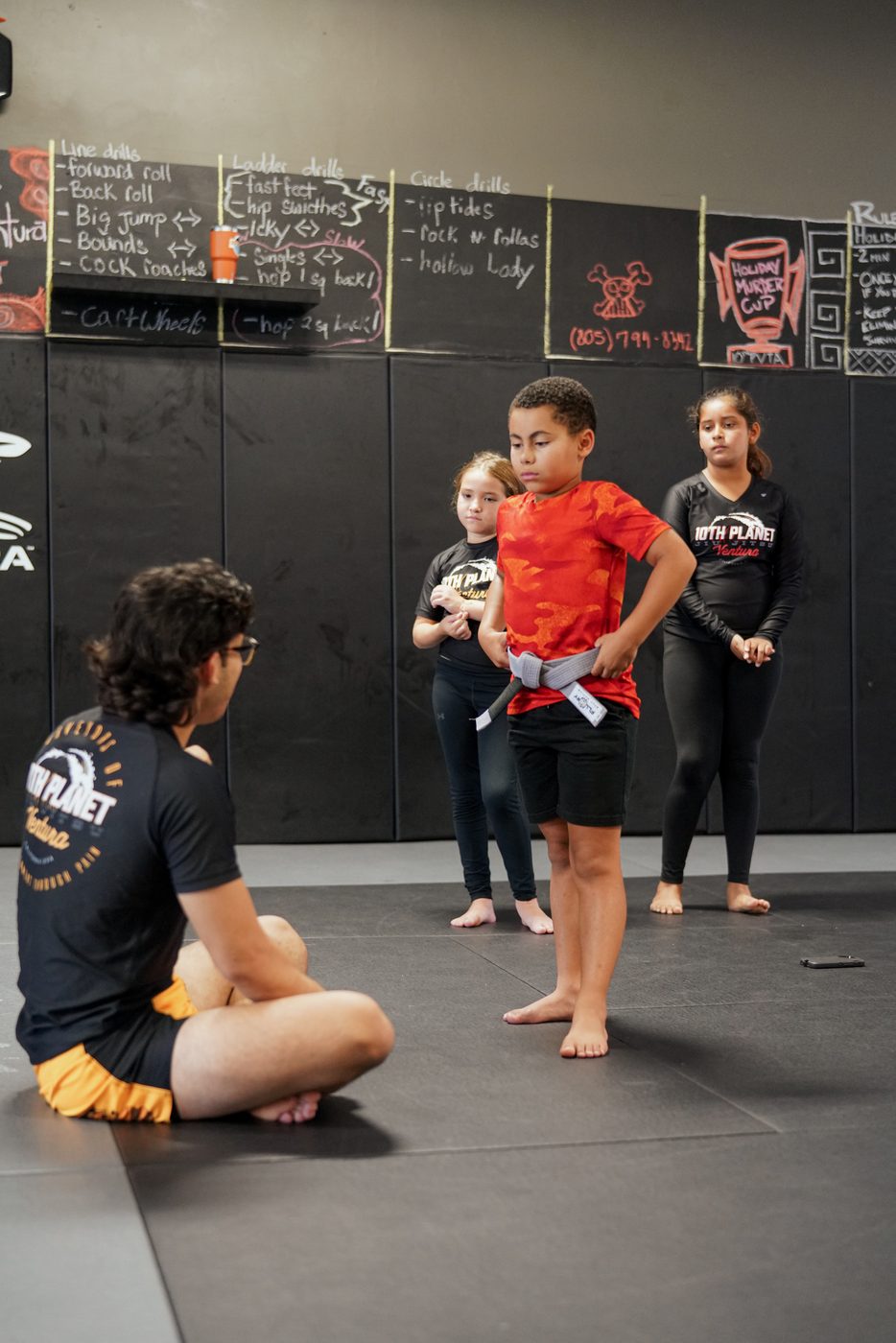 Kids jiu jitsu class at 10th Planet Ventura